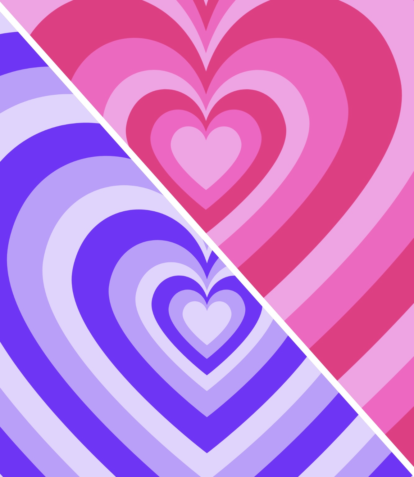 Groovy Hearts (Pink/Purple)